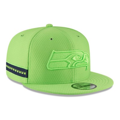 Youth Seattle Seahawks New Era Neon Green 2018 NFL Sideline Color Rush 9FIFTY Snapback Adjustable Hat 3063026